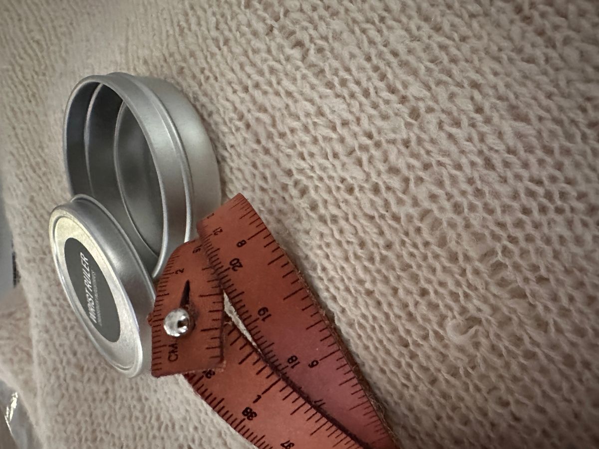 Målebånd  i skinn armbånd 