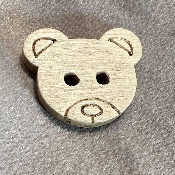 Hovedbilde Knapp Bamse Off White