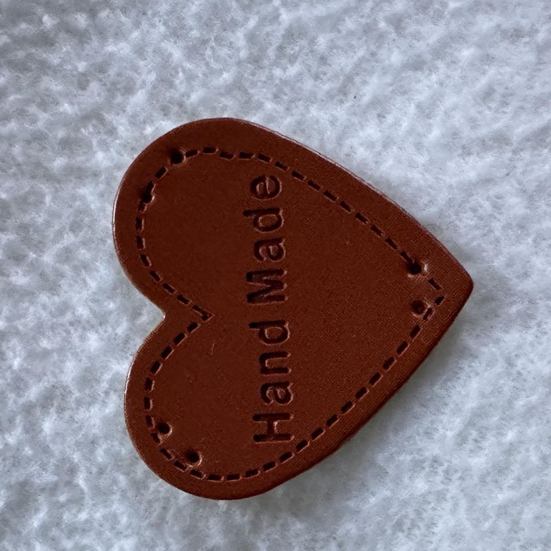 Lapp Handmade Hjerte kunstskinn brun